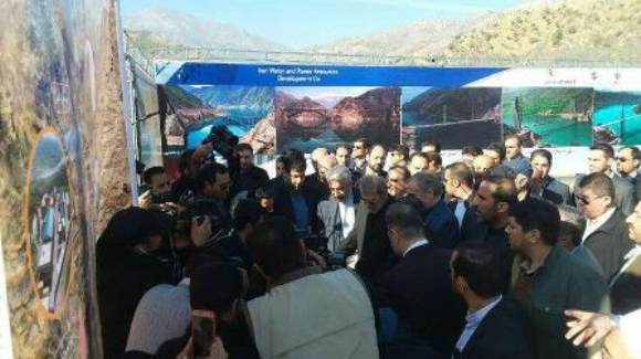 افتتاح نیروگاه برق آبی ۱۵۰ مگاواتی سردشت با حضور رئیس مجلس